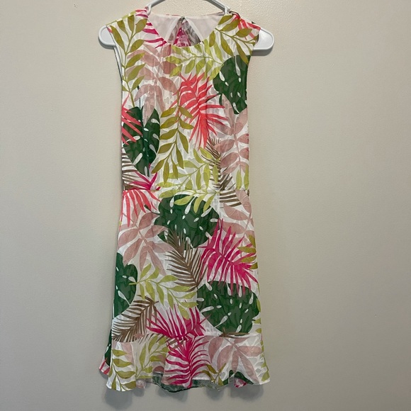 NWT HUTCH TROPICAL OPEN BACK RUFFLE DRESS - Picture 2 of 4